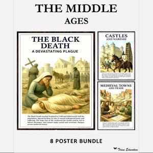 Middle Ages Poster Bundle: Printable World History Classroom Décor for Middle and High School Teaching and Bulletin Board Displays