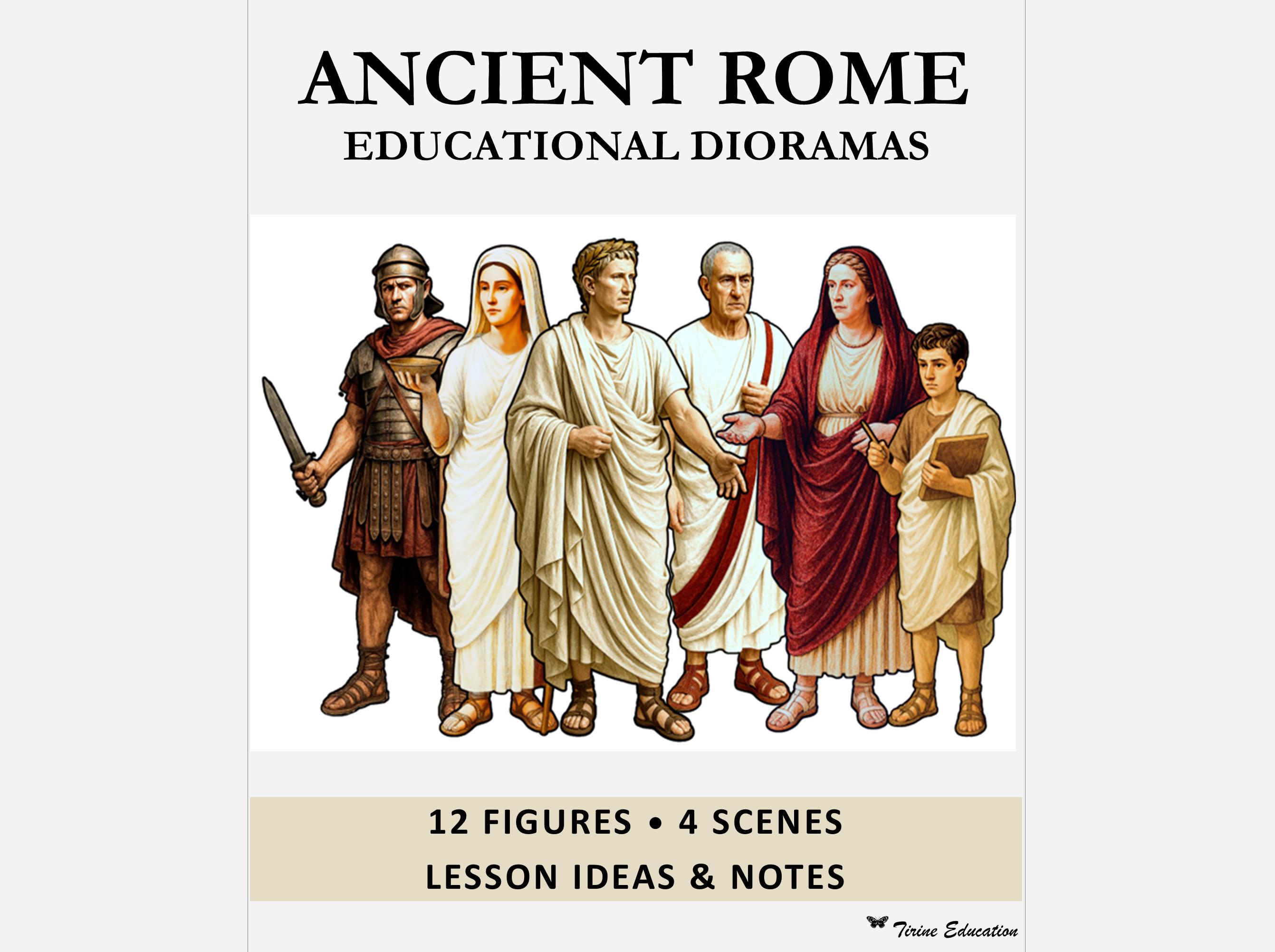 Ancient Rome Paper Model Set: Historical Figures & Diorama Scenes ...