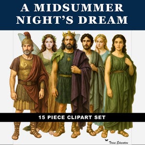 A Midsummer Night's Dream Clipart: Realistic Character Illustrations for Worksheets, PowerPoints and Presentations