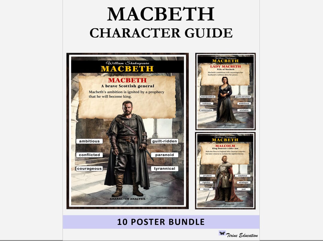 Macbeth Character Guide Posters – 10 Printable Classroom Posters ...