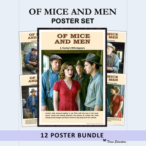 Of Mice and Men Poster Set: Illustrierte Inhaltsangabe (Digitaler Download)