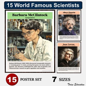 Famous Scientists Poster Set: Classroom Decor, Grades 6-8 (Digital Download)