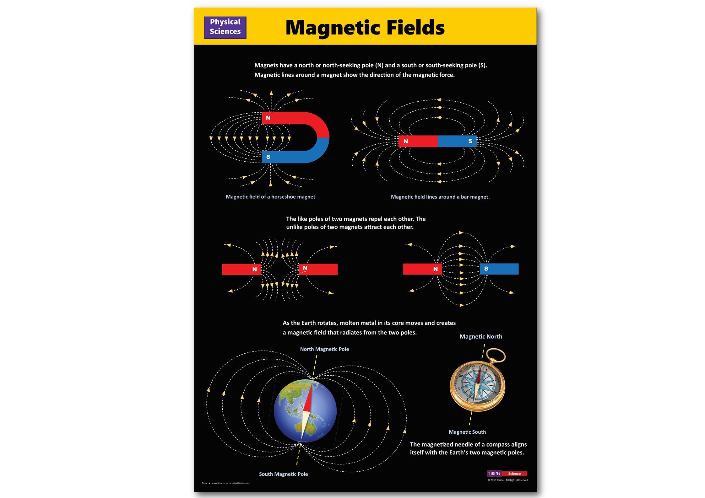 Fields Physics Science Poster Classroom poster Etsy
