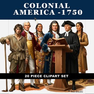 Colonial America (1750): US History Teaching Resource for PowerPoints, Worksheets, and Student Projects