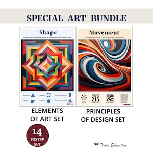 Elemente und Principles der Kunst, Poster Bundle, Klassenzimmer Dekor, Lehrer Ressourcen, Printable