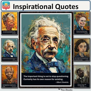 Inspirierende Zitate von inspirierenden Menschen Poster, Vielfalt, positives Zitat, motivierend, Klassenzimmer Dekor, Charakter Gebäude, Wandkunst