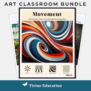 Complete Art Classroom Poster Bundle – 23 Printable Posters | Elements of Art, Principles of Design, Drawing Skills & Colour Theory