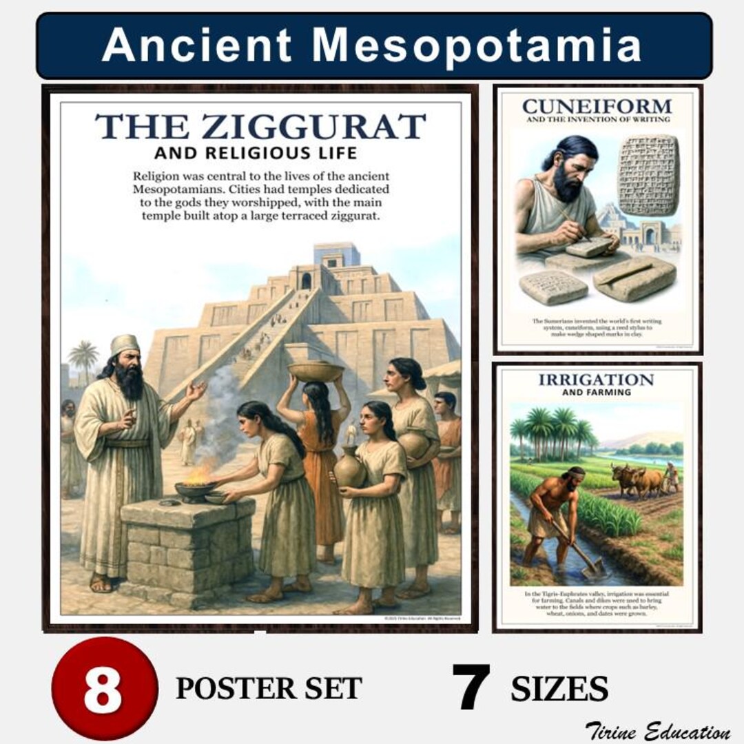 Ancient Mesopotamia Poster Set: Middle & High School History (digital ...