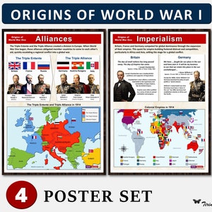Origins of World War One: History Poster Set, Educational Posters, High School History, Classroom Posters, History Teacher, Printable