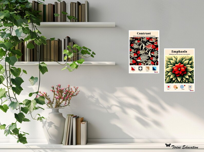 Principles of Design Posters: Balance, Contrast, Emphasis, Movement, Pattern, Rhythm, Unity (Digital Download)