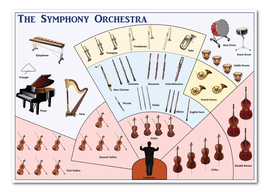 Symphony Orchestra Music Education Music Poster Etsy