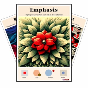 Principles of Design Posters Set: Visual Arts Classroom Teaching Resource, Middle and High School
