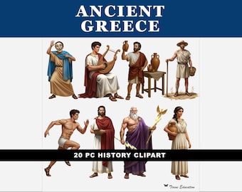 History Clipart: Ancient Greece 20 Pieces and Notes, World History Social Studies Teacher Resources