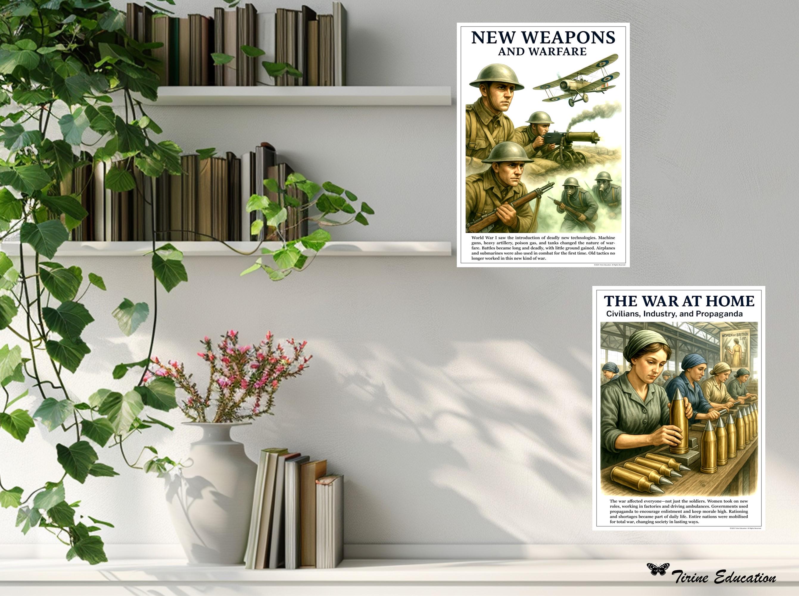 World War One Overview Posters: World History Classroom Decor Causes ...