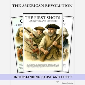 History Classroom Posters, American Revolution, Illustrated Teaching Resource for Middle School Students