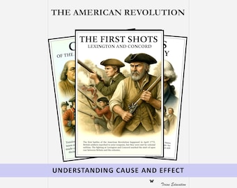 History Classroom Posters, American Revolution, Illustrated Teaching Resource for Middle School Students