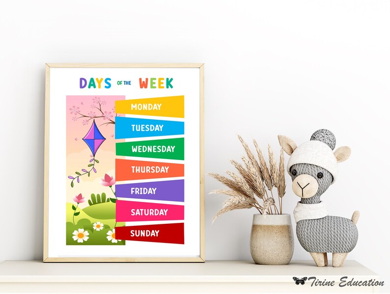 Days Of The Week Poster Printable Poster Nursery Art Etsy UK days-of-the-week-poster-printable-poster-nursery-art-etsy-uk