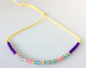 COURAGE morse code bracelet - yellow