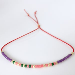 TEACHER morse code bracelet - red