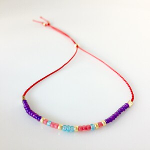 LOVE morse code bracelet - red