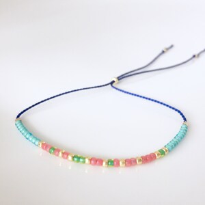 FEMINIST morse code bracelet - blue