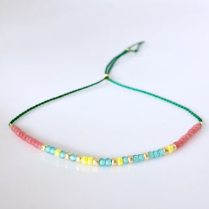 FEMINIST morse code bracelet - green