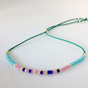 STRENGTH morse code bracelet - green