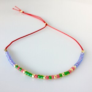 COURAGE morse code bracelet - red