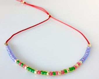 COURAGE morse code bracelet - red