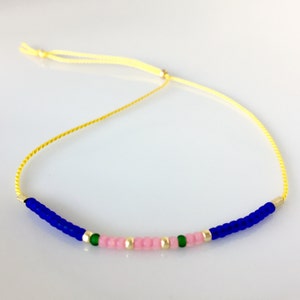 JOY morse code bracelet - yellow