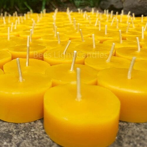 Tealight Beeswax Refill Candles BULK / 100 All Natural Bees Etsy
