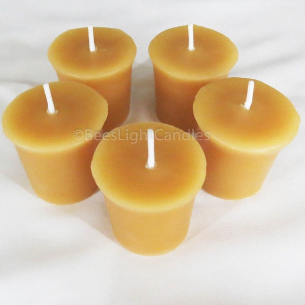 Beeswax Votives in 2/4/6/8/12/16/24/32/40/48/72/96/250 Choose Quantity / Handmade USA / 2 oz Natural Bees Wax Votive Candles / Event / BULK