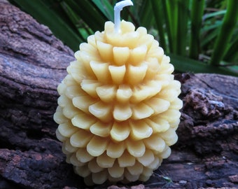 Pinecone Beeswax Candles BULK / 100% All Natural Beeswax / Natural Pine Cone Design / Forest / Pine Trees / Wedding Event / Country Candles