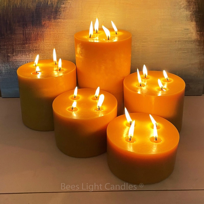 Huge Beeswax Pillar Candles - Etsy