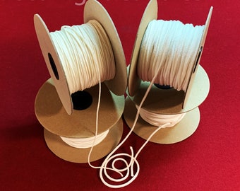Candle Wicks Square Braided / 100% Natural / Making Candles / Spools Wicking / Beeswax Wick Size - 1/0 2/0 3/0 4/0 5/0 6/0 #1 #2 #3 #4 #5 #6