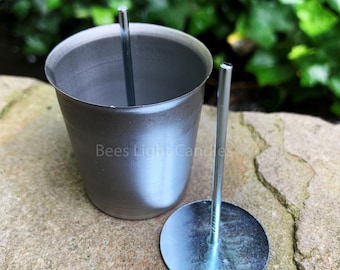Votive Molds with Wick Pins NEW / Votive Cup / 1.5 oz Metal Mold with Centering Pin for Easy Wicking / Wicks Easy / Sturdy Mold for Votives