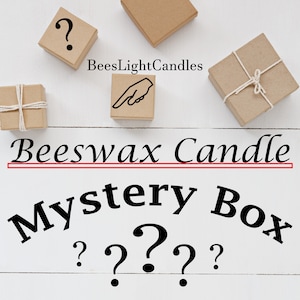 Beeswax Mystery Candle Box / 100% Natural Box of Candles / Candles / USA Handmade Assortment / Suprise Bees Wax Gift Boxes / Gift for Self