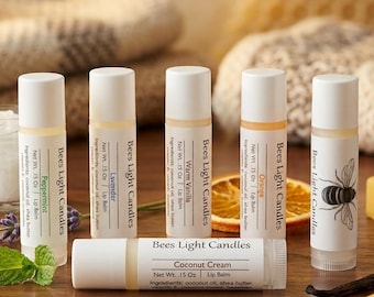 オーガニックココナッツオイル＆オーガニックミツロウリップバーム、シアバターリップケア、ペパーミントラベンダー、ウォームバニラオレンジココナッツクリームフレーバーオプション