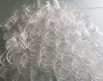 250 Clear Tealight Cups / Tea Light Candle Holders Polycarbonate / FAST SHIPPING / Containers / NEW / Candle Making Supplies / Bulk