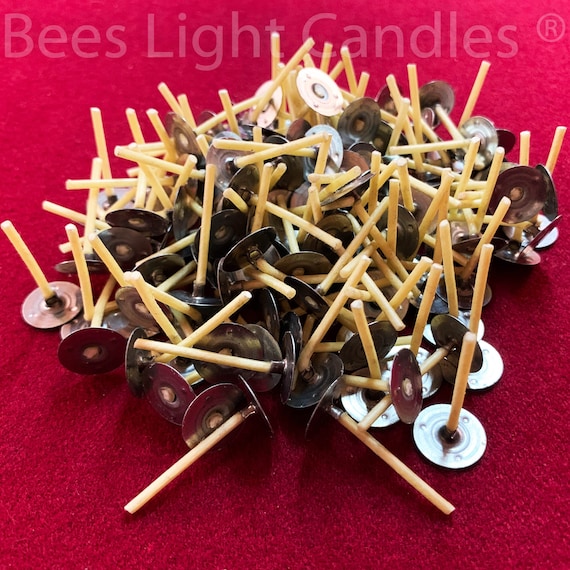 Tealight Cotton Wicks Beeswax Coated / USA / 100 Pack or 1000 Etsy