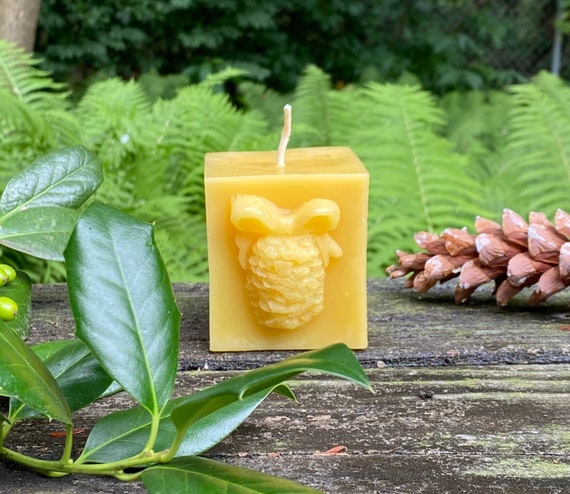 Pinecone Gift Beeswax Candle / 100% Bees Wax Candles / Pine Cone / Forest /  Seeds / Christmas Xmas / USA Handmade / Unique / Decorative New 