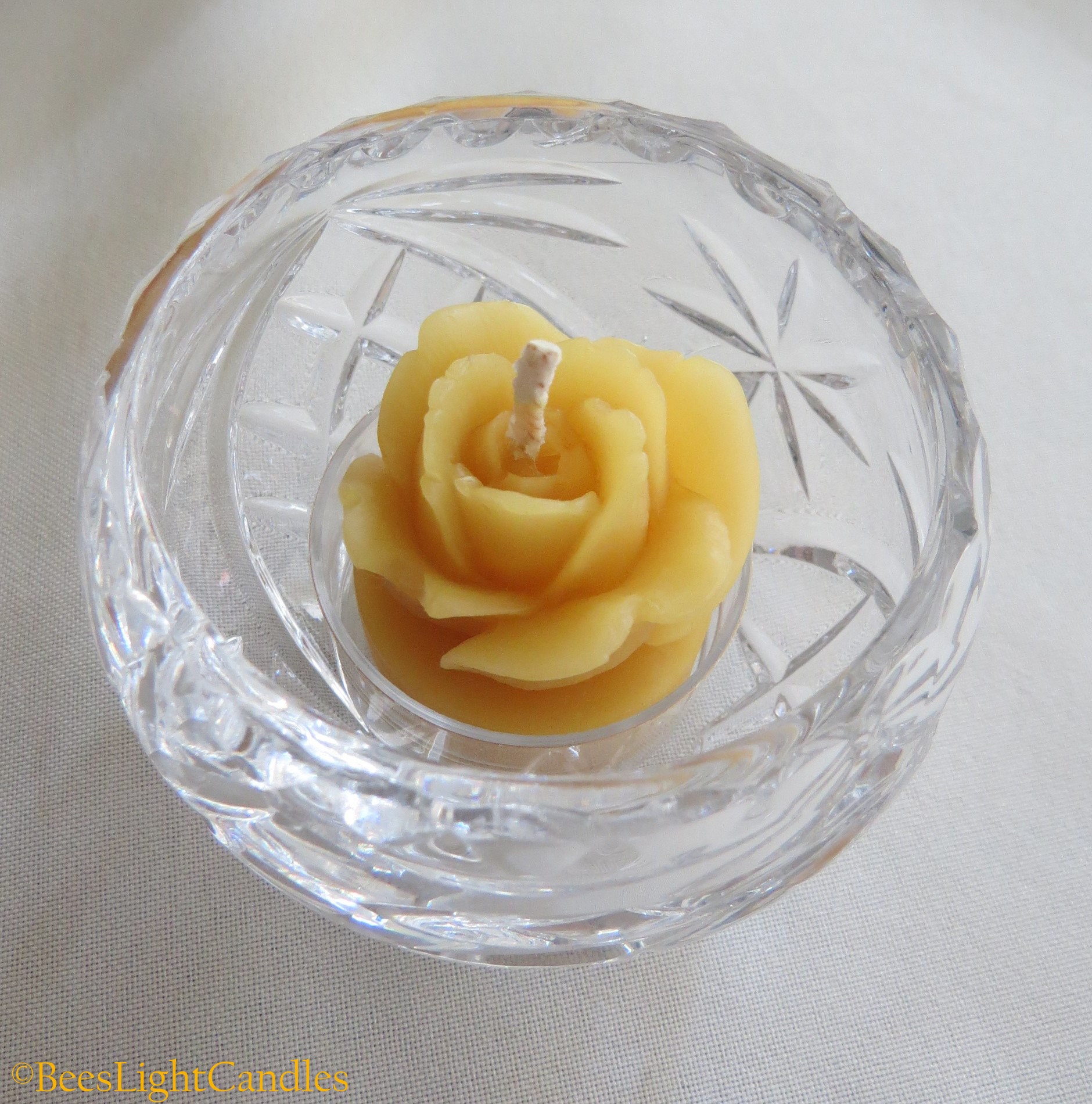 Rose Tea Light Candle Set / Handcrafted in the USA / 100 Pure Etsy