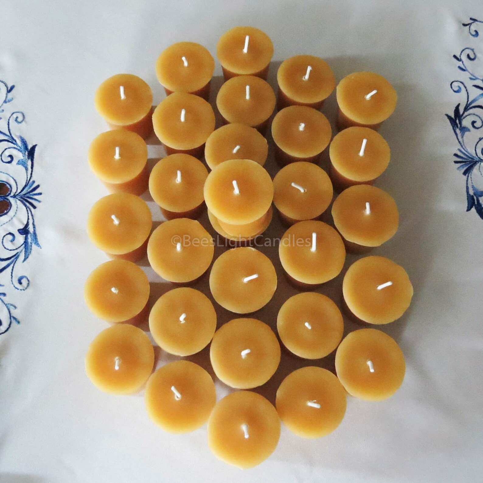 Beeswax Votive Candles BULK Set of 30 / 100 NATURAL Etsy