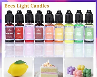 Liquid Candle Pigment Set – 24 Rich Colors for DIY Candle Making & Crafting - Natural Dye Colorants