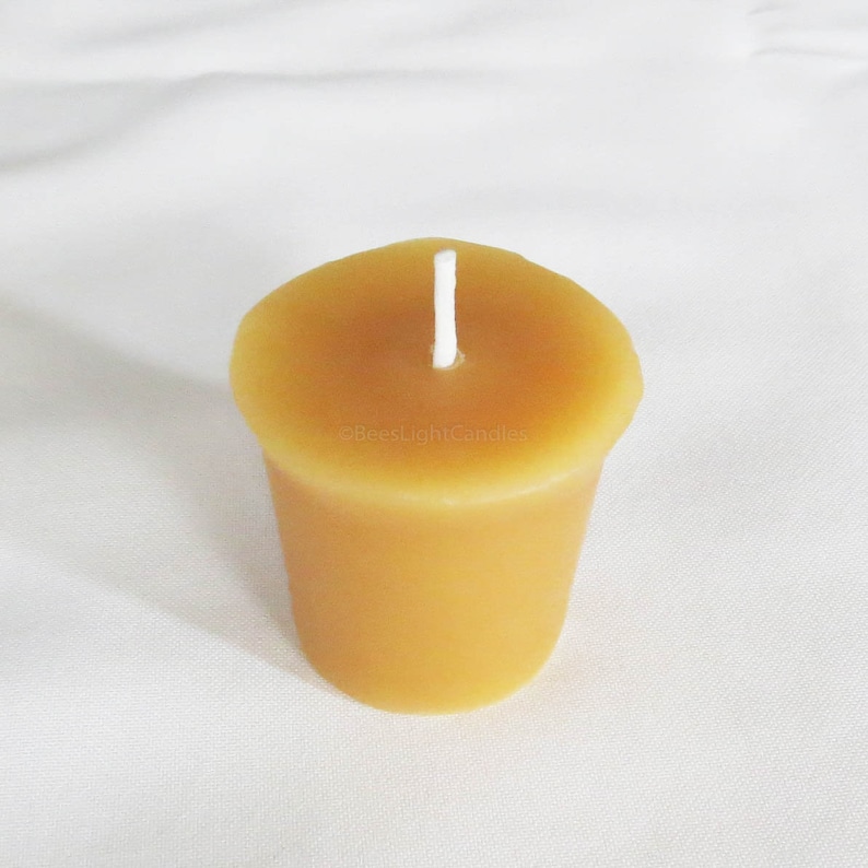 20 Beeswax Votive Candles / BULK Set / 100 NATURAL Etsy