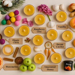 Duftendes Bienenwachs Teelicht-Varietätspaket Aromatherapie-Geschenkset Handgefertigter sauber brennender Duftsammler
