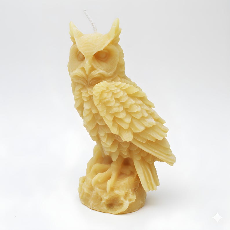BeesLightCandles Owl Beeswax Candle - Thumbnail 2