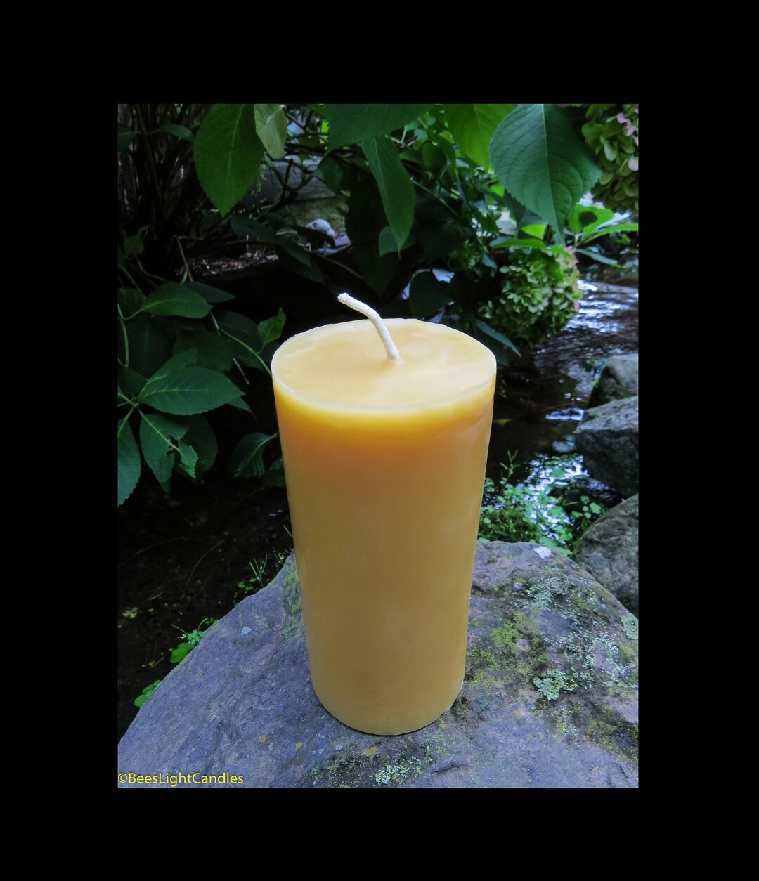 BEESWAX PILLAR CANDLE Made of 100 Pure & Natural Beeswax / Unscented