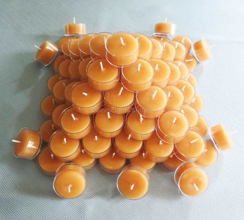 Tealight Beeswax Candles BULK 100% Natural Handcrafted USA / 6 image 3