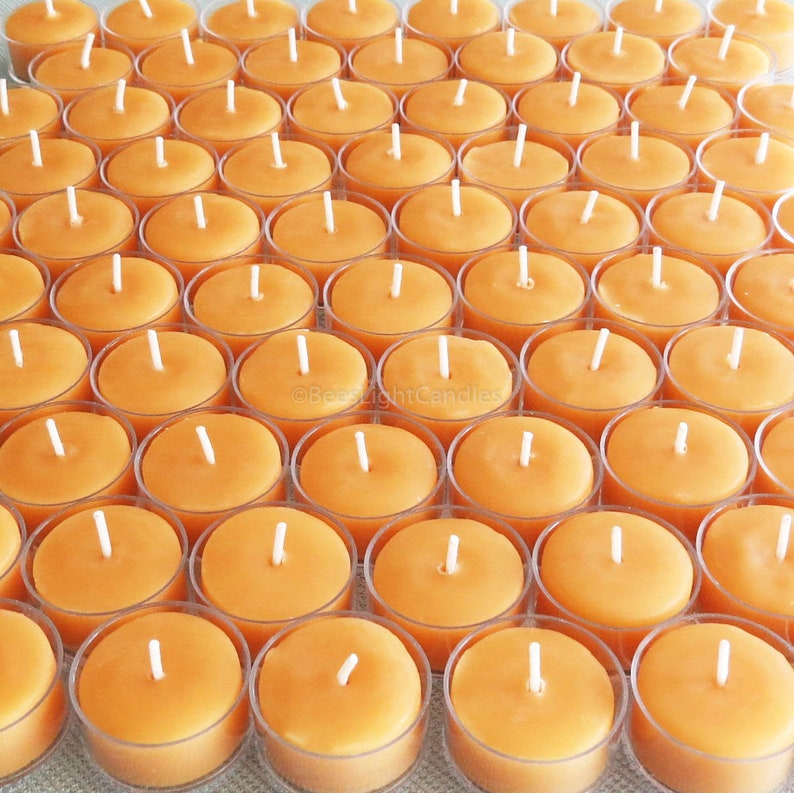 Tealight Beeswax Candles BULK 100 Natural Handcrafted USA / 6 Etsy